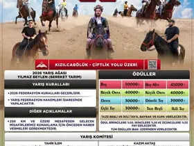 Kızılcabölük’te rahvan at yarışları 4 Ekim’de yapılacak
