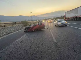 Kontrolden çıkan otomobil devrildi: 1 yaralı
