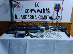 Konya’da jandarma ekiplerinden tarihi eser operasyonu