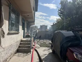 Konya'da kullanılmayan müstakil evde yangın