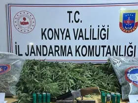 Konya’da uyuşturucu ve silah operasyonu
