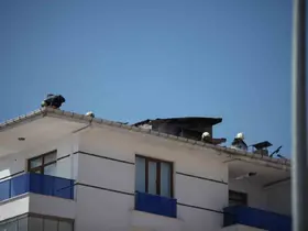 Konya’da 5 katlı apartmanda yangın paniği
