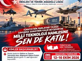 Konya’da savunma sanayi lisesi için başvurular 12 Ekim’de başlıyor