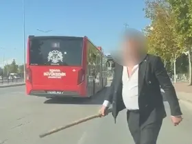 Konya'da trafikte elinde sopayla saldırı girişimine 380 bin TL ceza