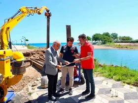 Kordon Park’ın iki etabını birbirine bağlayacak yaya köprüsünde çalışmalar sürüyor
