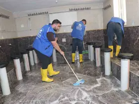 Korkut’ta gençler caminin bakımını üstlendi
