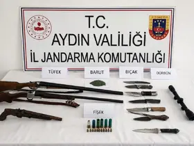 Köşk’te ruhsatsız silah ele geçirildi
