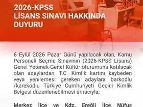 KPSS için Zonguldak’ta nüfus müdürlükleri pazar günü açık

