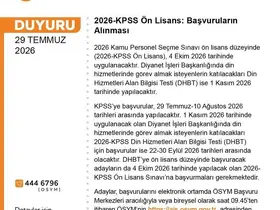 KPSS Ön Lisans başvuruları başladı
