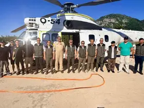 Kuşadası’nda konuşlu yangın söndürme helikopteri göreve hazır
