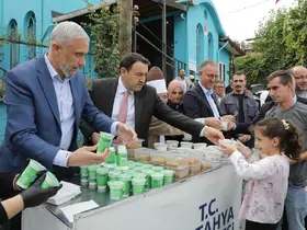 Kütahya’da geleneksel ahilik pilavı ikramı
