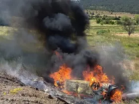 Kütahya’da takla atan otomobil alev aldı: 5 yaralı
