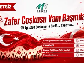 M1 Konya AVM’den 30 Ağustos’ta  Zafer Yürüyüşü