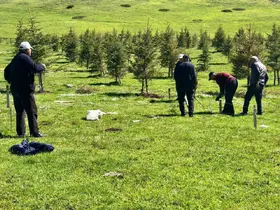 Mahalle halkı imece usulü gölet yaptı
