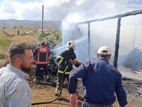 Malatya’da ahır yangını: 10 büyükbaş hayvan telef oldu

