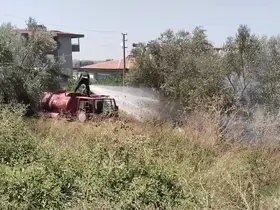 Manavgat’ta tarım arazisinde çıkan yangın söndürüldü
