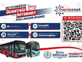 Manisa Büyükşehir Belediyesi otobüslerinde ücretsiz internet dönemi
