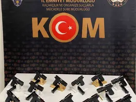 Mardin’de 13 ruhsatsız tabanca ele geçirildi
