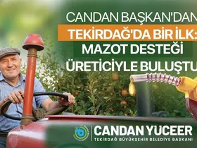 Mazot desteği üreticiyle buluştu
