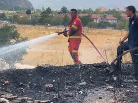 Menteşe’de ziraat alanında yangın
