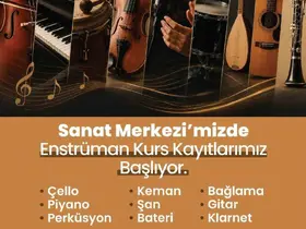 Merkezefendi Sanat Merkezinde enstrüman kurs kayıtları başlıyor
