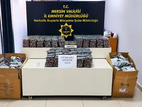 Mersin’de 155 bin 568 adet uyuşturucu hap ele geçirildi, 2 kişi tutuklandı

