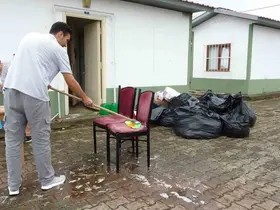 Mevsimlik fındık işçilerinin kalacağı geçici konaklama merkezinde hazırlıklar başladı
