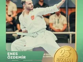 Milli karateci Enes Özdemir, altın madalya kazandı
