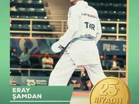 Milli karateci Eray Şamdan’dan altın madalya
