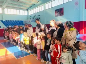 Minik öğrencilere trafik eğitimi
