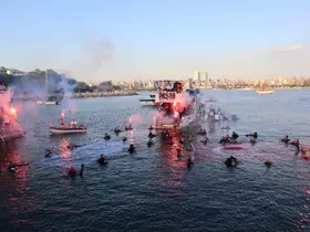 Moda İskelesi’nde tarihi kutlama: Kabotaj Bayramı için 100 noktada aynı anda daldılar
