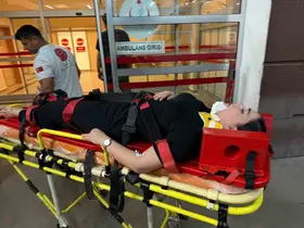 Motosikletin çarptığı yaya yaralandı
