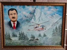 Muhsin Yazıcıoğlu’nun hatırası yağlı boya tabloda yaşatılıyor
