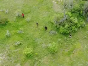 Muhtar, kaçak kazı şüphelilerini dronla görüntüledi
