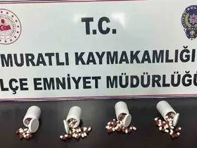 Muratlı’da uyuşturucu operasyonu: 210 sentetik hap ele geçirildi
