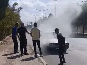 Muş’ta seyir halindeki otomobil yandı
