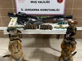 Muş’ta silah ve mühimmat ele geçirildi
