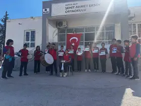 Mut’lu öğrencilerden Filistin’e destek
