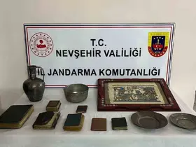 Nevşehir’de 12 parça tarihi eser ele geçirildi
