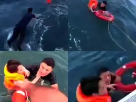 O  anlar kamerada: Denizde bin 200 metre sürüklenen çocuk kurtarıldı
