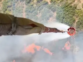 Ödemiş’teki yangına havadan ve karadan müdahale
