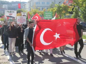 ODÜ’de, Filistin ve Doğu Türkistan’daki zulme karşı yürüyüş yapıldı