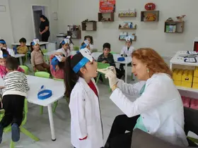 Öğrencilere ağız ve diş sağlığı eğitimi verildi
