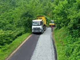Ordu’nun kırsalında asfalt çalışmaları
