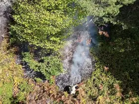 Orman yangınının 2’nci gününde de soğutma çalışmaları sürüyor
