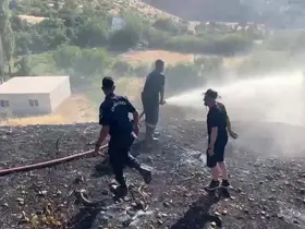Örtü yangını söndürüldü
