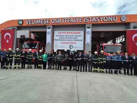 OSB’de itfaiye hizmet binası Bakan Kacır’ın katılımıyla açıldı