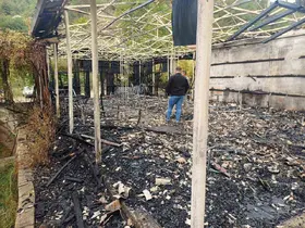 Osmaniye’de ahşap alabalık tesisi alevlere teslim oldu
