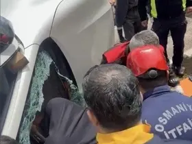 Osmaniye’de kontrolden çıkan pikap yan yattı: 2 yaralı
