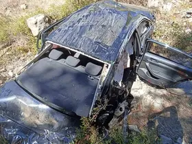 Otomobil hurdaya döndü, sürücüsü yaralı kurtuldu
